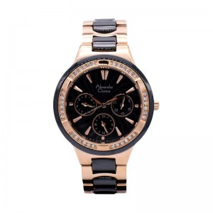 Alexandre Christie AC 2299 Rosegold Black Ceramic BFBRGBA